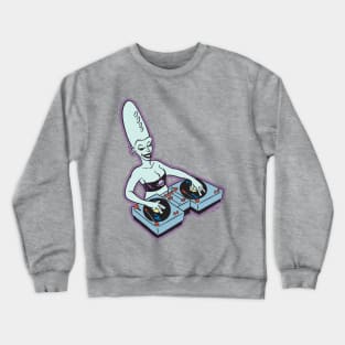 Alien DJ Gal Crewneck Sweatshirt